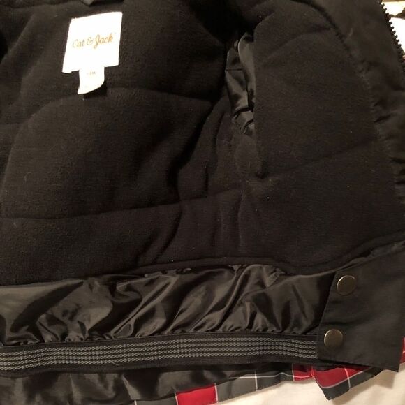 NWOT Cat & Jack Kids 12M Checkered Jacket W/Hood - Picture 8 of 9